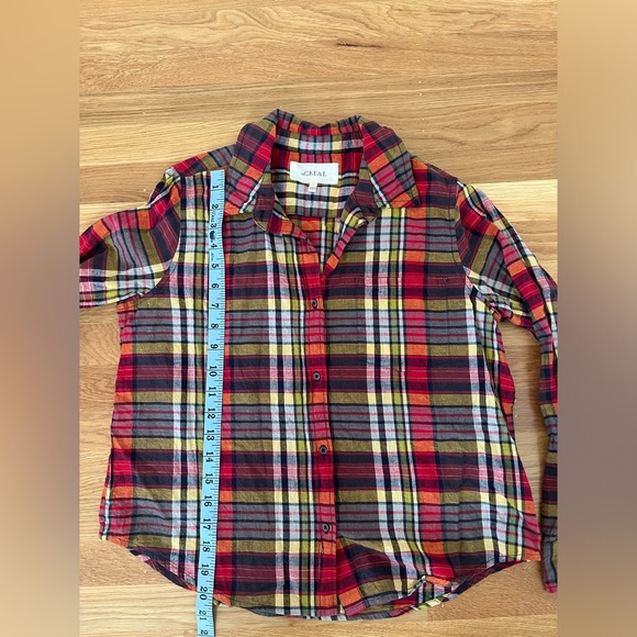 THE GREAT. The Cottage Plaid Button Down Shirt Size 1, Small - Picture 9 of 10